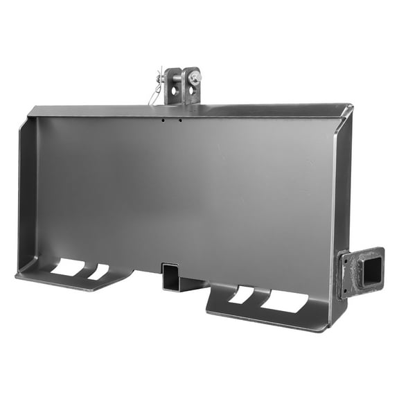 KFFKFF Universal 3-Point Skid Steer Plate, 3/8" Steel Attachment Plate, 7000 lbs Capacity Skid Steer Adapter for Loaders, Compatible with Various Skid Steers and Tractors