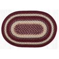 thumbnail image 1 of 20 x 30 in. C-791 Oval Braided Rug, Burgundy, Gray & Cream, 1 of 1