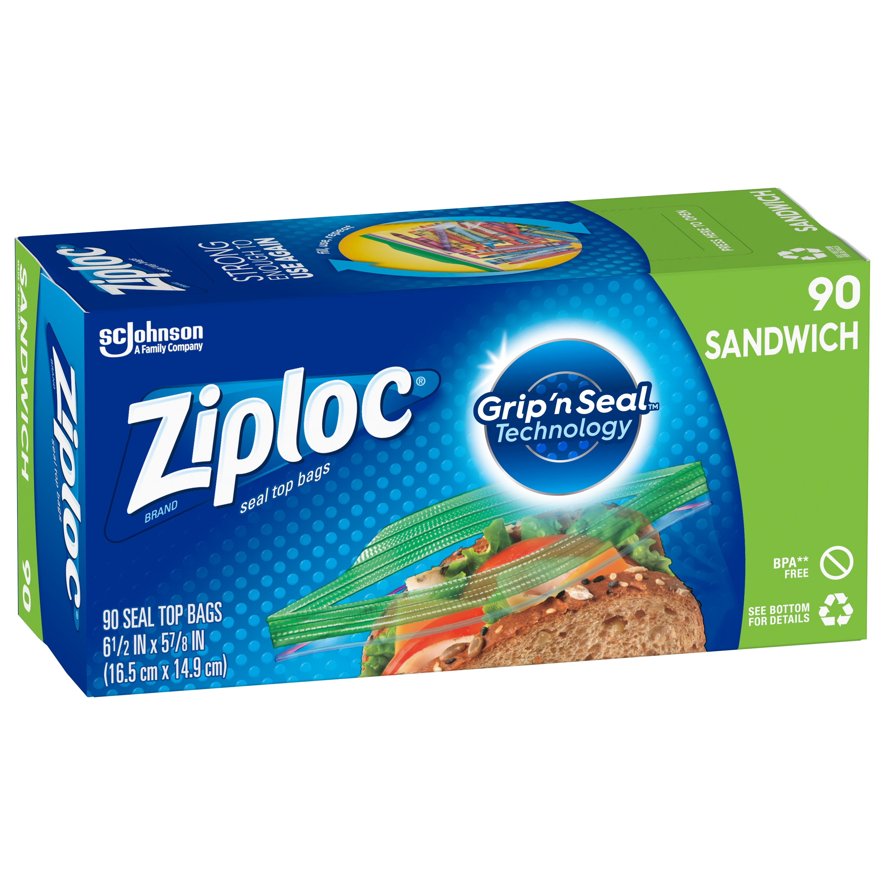 Ziploc Snack Bags 90 ct 