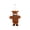 D, variant on Ugly Cute Plush Keychain, 5.9 Inch Fuzzy Animal Doll with Movable Arms and Funny Faces, Perfect Bag Charm for Backpacks, Keys, and Pencil Cases