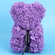 thumbnail image 4 of Bonita flor de rosa artificial con forma de oso y lazo, regalo perfecto para el día de San Valentín (púrpura), 4 of 10