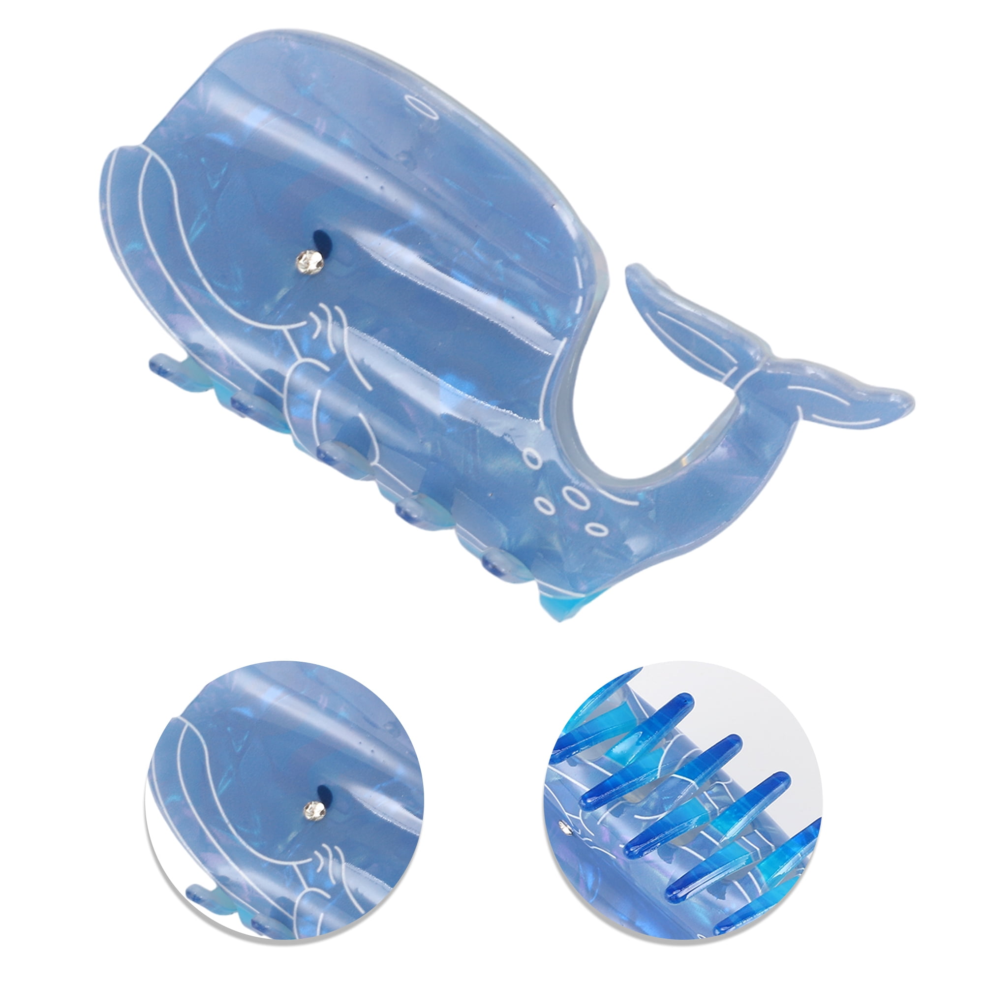 NOMADIC NOOK Women's Fashion Cute Cat Hair Clips 3 Pcs Blue Black Purple