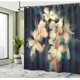 thumbnail image 4 of Ambesonne Floral Shower Curtain, Watercolor Eggshell Flowers, 69"Wx84"L, Dark Violet Blue and Eggshell, 4 of 4