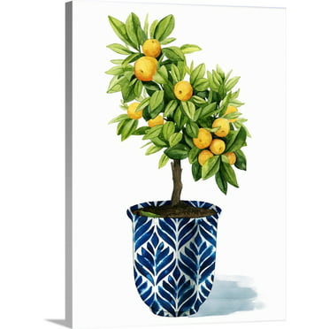 Stupell Industries Abstract Lemon Tree Branch Fruit Multicolor 