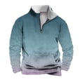 thumbnail image 2 of Sudadera sin capucha para hombre, informal, a la moda, con cuello alto, estampado de calaveras, cremallera, jersey de manga larga, blusa de poliéster para hombre, 2 of 5