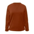 thumbnail image 5 of VNKIDY Women's Sweatshirt Street Style Solid Color Oversized Crewneck Sweatshirt Long Sleeve Loose Fit Pullover With Stitch Detail For Daily Wear Soft Tops, 5 of 6