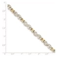 thumbnail image 5 of 14k Yellow and White Gold Two Tone Diamond X Bracelet Length 7 Inch, 5 of 5