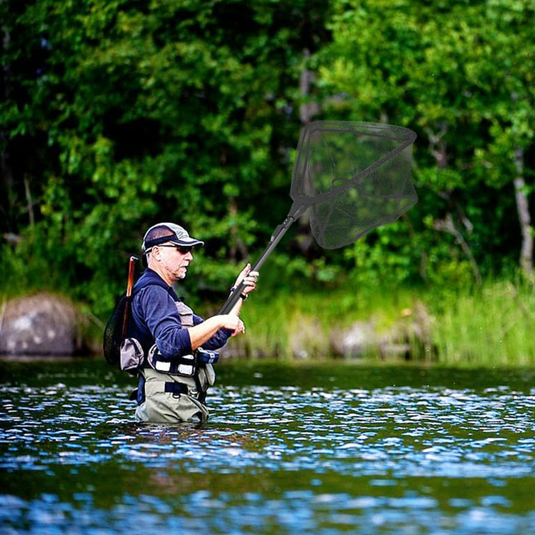 Floating Fishing Net for Fly Kayak Catfish Bass Trout Fishing Foldable Land  Net 