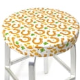 thumbnail image 3 of Kdxio Happy St. Patrick's Day Stool Covers Round,Stretch Round Bar Stool Covers Washable Bar Stool Cushion Slipcover for 12-15 Inch Chair-14 inch, 3 of 7