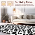 thumbnail image 2 of ODIKA 8'x8' Machine Washable Non-Slip Area Rug, Modern Mottled Artistic Spot Design High Traffic Rug, Black, 322487, 2 of 7