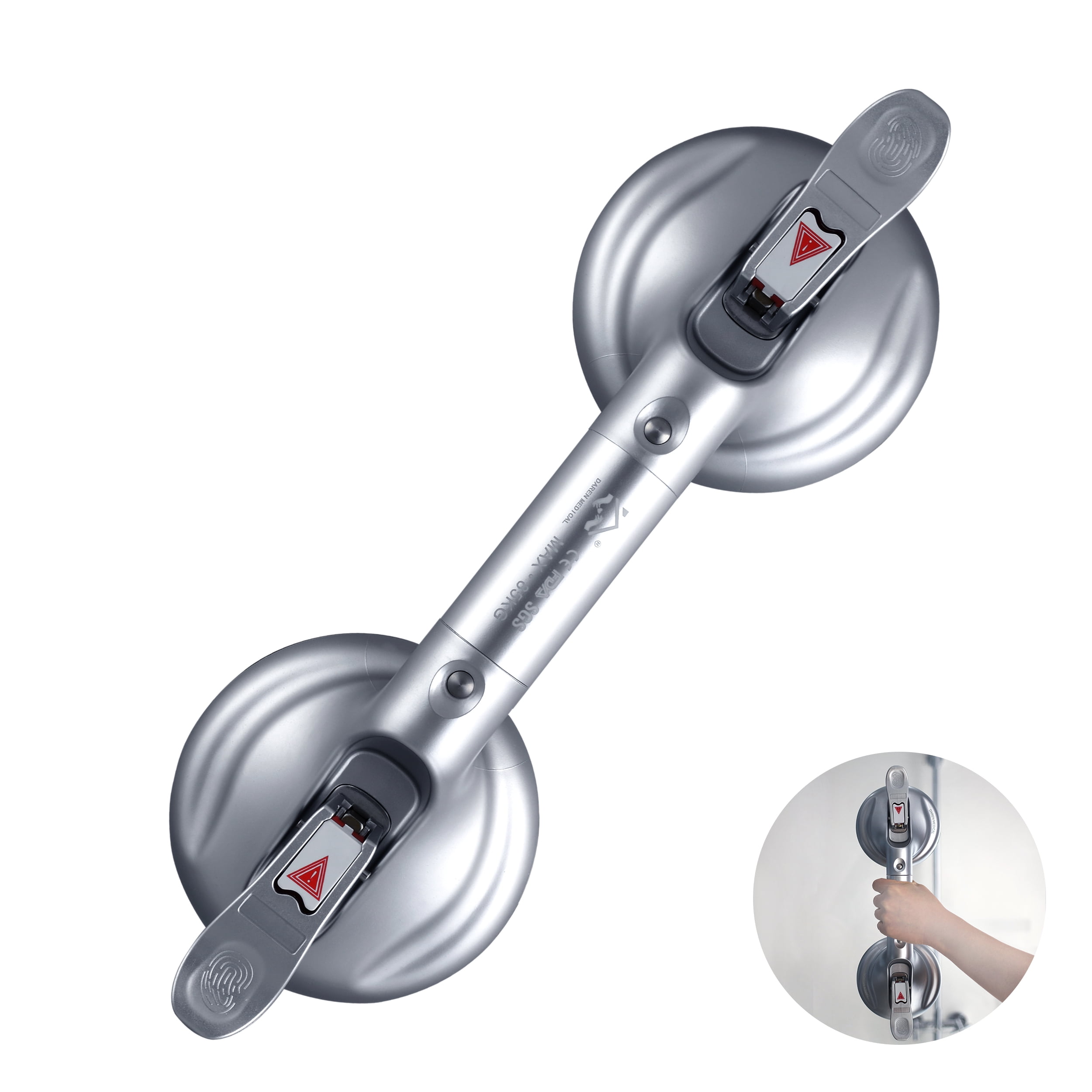 DAREN MEDICAL Suction Cup Grab Bar Bathroom, Tool Free Shower Handle