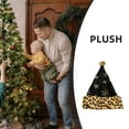 thumbnail image 3 of Gymnture 2PCS Sequin Christmas Santa Hat Leopard Print Trim Hat for Adults Sparkling Plush Xmas Hat for Festive Holiday Celebrations Black, 3 of 10