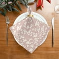 thumbnail image 2 of Iauyy Satin Napkins Set of 6- Floral- Morandi-pink DIY Printing Decoration Cloth Napkin- Easy Care for Home/Party, 2 of 8