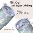 thumbnail image 4 of 20OZ Unicorn Coffee Tumbler with Handle and Straw Double Wall Stainless Steel Travel Mug Insulated Cup Ideal Presents for Women Mom Friends on Birthday Christmas Thanksgiving, 4 of 6