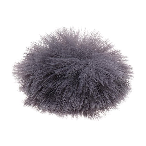 Parabrisas peludo para micrófono, protector de viento para micrófono, gris plateado gris-plata
