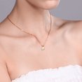 thumbnail image 4 of Gem Stone King 18K Rose Gold Plated Silver White Ethiopian Opal Pendant Necklace for Women (0.56 Cttw, Gemstone Birthstone, Round Cabochon 6MM, With 18 inch Silver Chain), 4 of 5