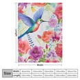 thumbnail image 4 of ONETECH  Hummingbird Flower Blanket Gifts for Women Girls Mom, Colorful Floral Print Decoration for Home Bedroom Living Room Lounge Dorm, Warm Soft Cute Lightweight Throw Blankets, 4 of 6