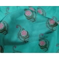 thumbnail image 4 of oneOone Silk Tabby Fabric Leaves & Floral Block Printed Craft Fabric BTY 42 Inch Wide, 4 of 4