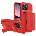 thumbnail image 1 of SaniMore Case for iPhone 14 Pro (6.1" 2022), [Back Card Slot + Incvisible Kickstand] Upgraded Heavy Duty Protective Hybird Rugged Military Grade Anti-drop Shockproof Shell For iPhone 14 Pro, Red, 1 of 7