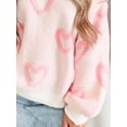 thumbnail image 5 of Valentine’s Day Sweatshirt for Women Heart Printed Long Sleeve Pullover Jumper Tops Oversized Love Sweater Tops, 5 of 5