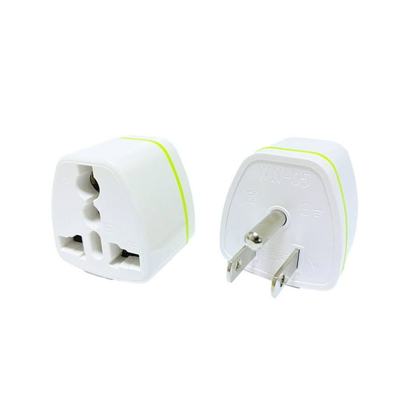 GJX 5Pcs European Travel Plug Adapter,Pure Copper Adapter for Europe Plug,Good Conductivity Us to Europe Plug Adapter,White