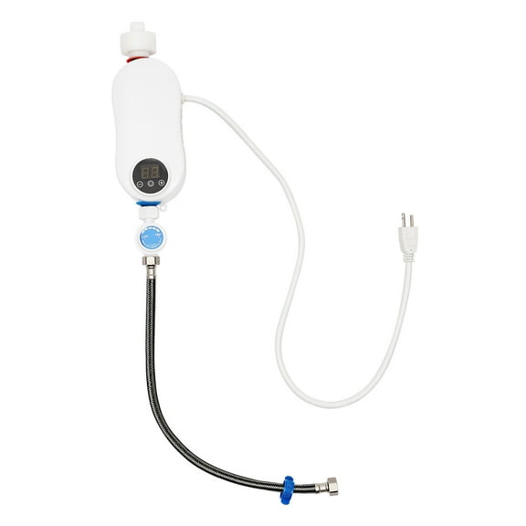 Mini Instant Electric Hot Water Heater White Gourd-shaped Water Heater LED Display 110V 3500W