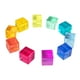thumbnail image 2 of 100 cubos acrílicos arcoíris para niños pequeños, cubos apilables cognitivos de colores, juego de bloques de construcción, rocas para pecera, relleno, 2 of 10