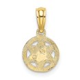 thumbnail image 4 of FB Jewels 10K Yellow Gold Star Of David In Circle Engraved Jewish Pendant, 4 of 4