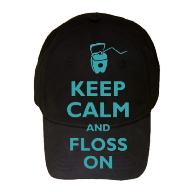 kort aktivt valg Keep Calm and Floss on Dental Hygiene 100% Cotton Black Adjustable Cap Hat  - Walmart.com