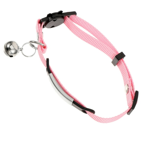 BESTYASH Safety Buckle Cat Collar Pink Polyester 1Pack