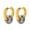 Style 1, variant on Women's Stainless Steel Natural Stone Hoop Earrings Huggie Statement Ear Studs Style 11