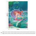 thumbnail image 3 of Manta de dibujos animados de La Sirenita, manta de felpa suave y acogedora para niños, niñas y adultos jóvenes, manta de franela cálida para sala de estar, dormitorio, sofá cama de 30 x 40 pulgadas, 3 of 8