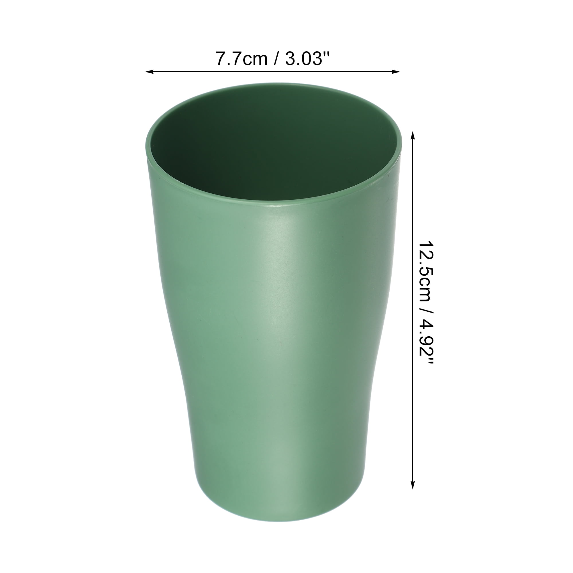 Unique Bargains 2pcs Bathroom Toothbrush Tumblers PP Cups for Bathroom 4.92''x3.03'' Green