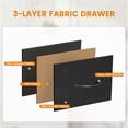 thumbnail image 4 of CONCETTA 3-Drawer Fabric Storage Dresser, Multipurpose Storage Chest with Steel Frame and Wooden Top, Space Saving Organizer for Bedroom, Closet, Home Office, Black, 4 of 8