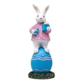 thumbnail image 2 of Tdxkok Easter Cute Bunny and Egg Decorations - Spring Holiday Rabbits Figurines with Colorful Eggs Set Easter Decorations, 2 of 6
