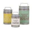 thumbnail image 1 of IMAX Corporation Dairy 3 Piece Barn Decorative Lidded Jar Set in Gray, 1 of 1