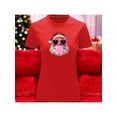thumbnail image 1 of Playera Blusa Con Estampado De Santa Fashion Con Lentes Y Chicle Ropa De Mujer Color Rojo Talla Grande Marca Emil SaEs, 1 of 4