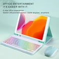 thumbnail image 6 of For iPad 9th/8th/7th Keyboard Case 10.2" 2021/2020/2019, iPad Pro 10.5" Case with Keyboard, iPad Air 3 2019, 7 Color Backlit Removable Bluetooth Wireless Keyboard Case, 6 of 10