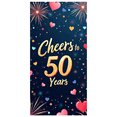 thumbnail image 5 of LUUFILx Cheers to 50 Years Backdrop Banner Gold and Red Heart Decorations Celebration Milestone Party Supplies Photo Props Anniversary Decor Background, 5 of 8