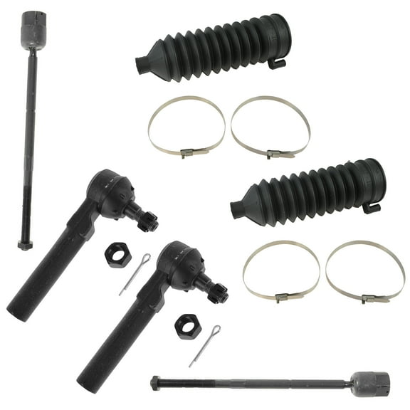 TRQ Front 6 Piece Tie Rod Kit Inner Outer w/ Boots LH RH for 94-04 Ford Mustang PSA59109