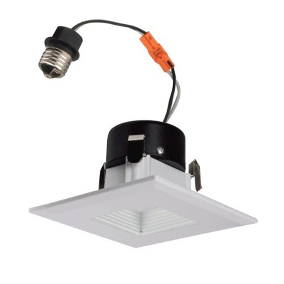 Downlight Encastré à LED Carré de 5 Po en 4000K, Blanc