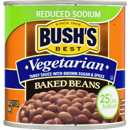 UPC 039400016366 product image for BUSH'S Reduced Sodium Vegetarian Baked Beans, 16 oz Canned Beans | upcitemdb.com