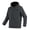 Gray, variant on Lovskoo 2024 Men's Heated Jacket Long Sleeve Intelligent Heating Top Solid Color Winter Comwithtable Hoodie Quilted Jacket Black