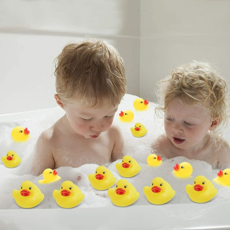 Rubber Duck Bath Toys 50PCS Mini Ducks Bulk for Kids Baby Shower  Decorations Birthday Party Favors Gift Classroom Summer Beach Pool Activity  Carnival Game 