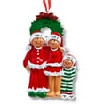 thumbnail image 4 of Personalized Family of 3 Christmas Ornament 2024 African American Family 1 Count -Ornaments by Elves, 4 of 9