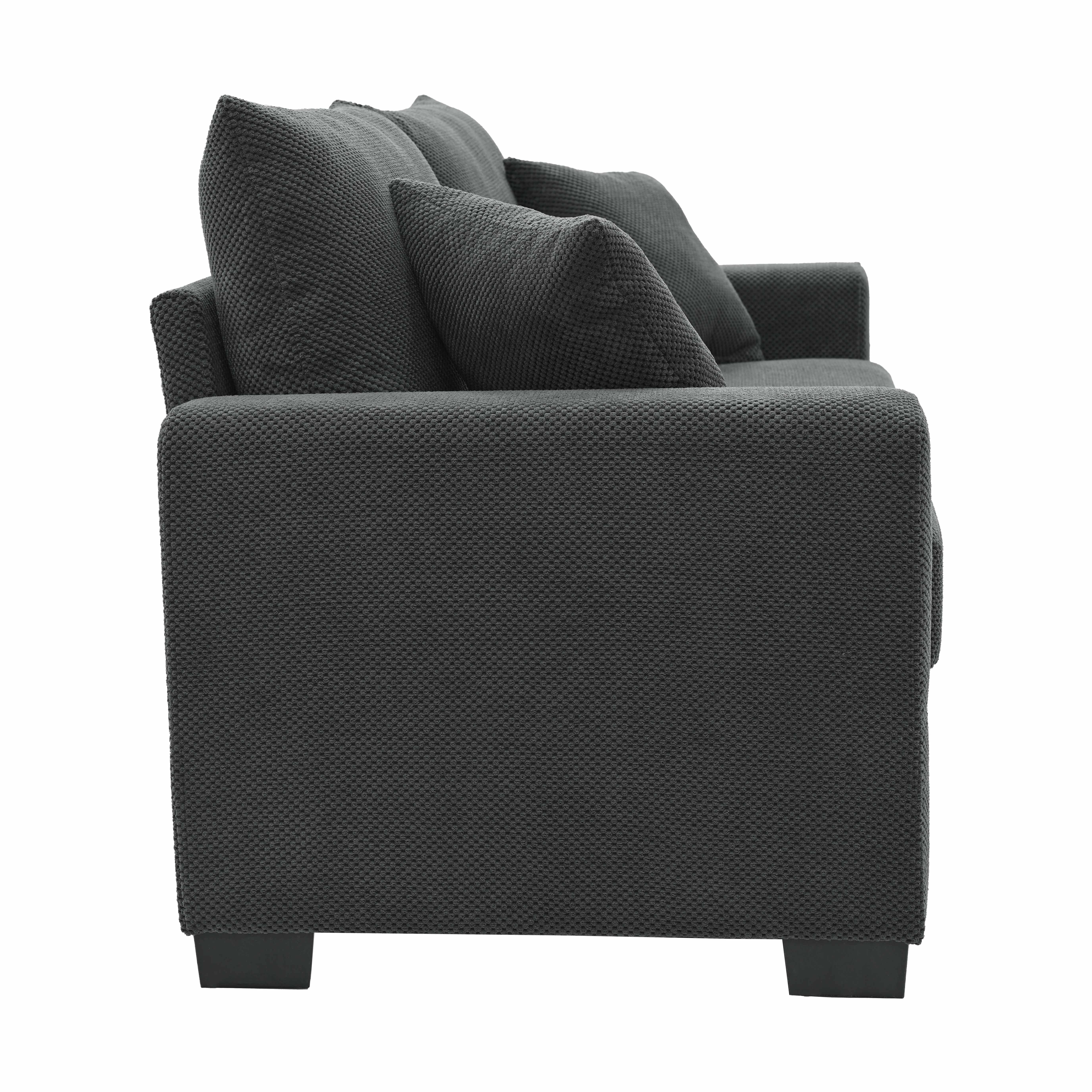 Lunale 69" Loveseat Sofa for Small Space, Modern Comfortable 2-Seater Upholstered Couch, Gray Polyester