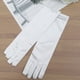 thumbnail image 2 of 1 par de boda Guantes de niña de flores Guantes largos de satén decorados para la fiesta de bodas - Tamaño M (blanco), 2 of 5