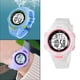thumbnail image 4 of Reloj digital deportivo para niños y niñas, relojes electrónicos impermeables para exteriores, pulsera blanco, 4 of 8