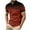 Watermelon Red, variant on Xunlbb Mens Shirts Clearance Under $5.00 Men's Polka Gradient Lapel Button Sport Short-Sleeved Lapel Top Shirt on Clearance, Brown M