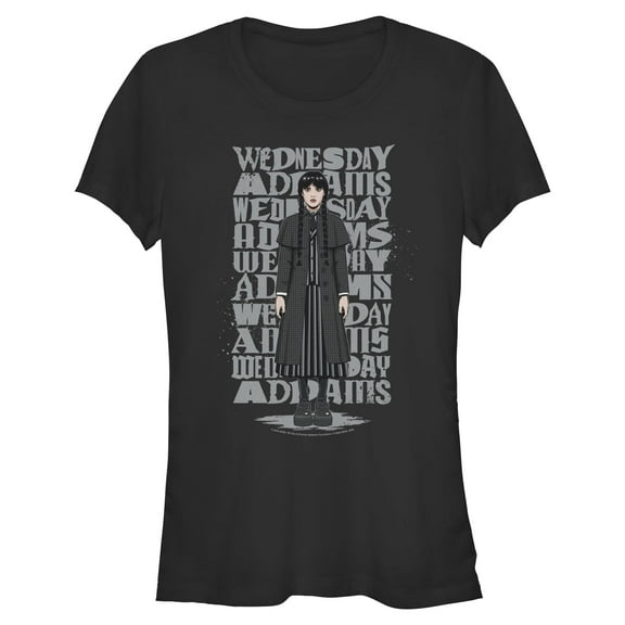 Juniors Wednesday Cartoon Addams T Shirt